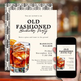 Convites Elegante do antigo Tema de Uísque Moçado