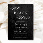 Convites Elegante do Partido aniversário de 40 anos do Caso<br><div class="desc">Celebre em estilo com este Convite Elegante Moderno para o Caso Negro, a forma perfeita de anunciar uma noite inesquecível. Esse design elegante e sofisticado apresenta um fundo preto impressionante com sotaques mínimos para um toque de classe. Personalize-o com os detalhes do evento para definir o tom para a celebração...</div>