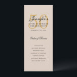 Convites Elegante Dourado 50º Programa de Aniversário Champ<br><div class="desc">Design de "Programa de Festa de aniversário" elegante com uma tipografia de script sofisticada com texto personalizado.</div>