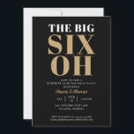 Convites Elegante Dourado 60º Surpresa de Aniversário Negro<br><div class="desc">O 60º Aniversário Surpresa Dourado Convite Elegante Negra Seus hóspedes saberão que será uma festa especial apenas olhando para este convite!</div>