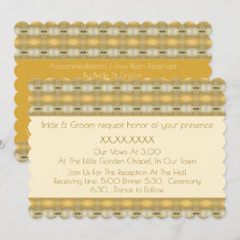 Convites Elegante Dourado E Creme
