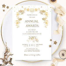 Convites Elegante Dourado Prêmios de Noite Estrelada / Noit