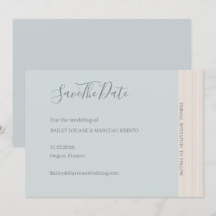 Convites Elegante Dusty Blue WoodGrain Salve A Data Casamen