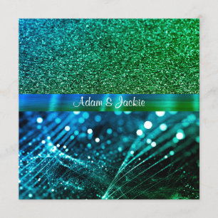 CONVITES ELEGANTE E MODERNO CASAMENTO DIVIDIDO VERDE ROYAL