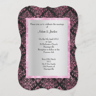 CONVITES ELEGANTE E MODERNO CASAMENTO FLORAL NEGRO