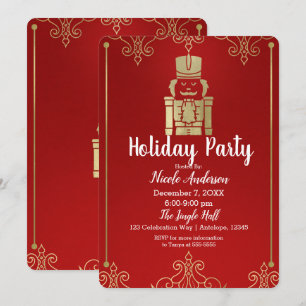 Convites Elegante e Sofisticado Nutcracker de Natal com Dou
