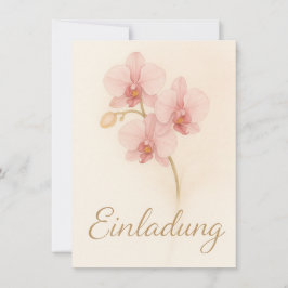 Convites Elegante Einladungskarte mit zarten rosa Orchideen