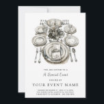 Convites Elegante Elegante<br><div class="desc">Um moderno convite formal sofisticado para eventos de janto,  que inclui um cenário formal de local de janto. Ideal para casamentos,  cinquenta aniversários,  eventos corporativos,  eventos formais e negras,  festas de aposentadoria,  festas de solteira,  jantas de ensaio,  eventos corporativos,  eventos de prêmio e muito mais.</div>