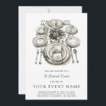 Convites Elegante Elegante<br><div class="desc">Um moderno convite formal sofisticado para eventos de janto,  que inclui um cenário formal de local de janto. Ideal para casamentos,  cinquenta aniversários,  eventos corporativos,  eventos formais e negras,  festas de aposentadoria,  festas de solteira,  jantas de ensaio,  eventos corporativos,  eventos de prêmio e muito mais.</div>