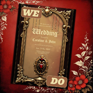 Convites Elegante emblema cardíaco luxuoso.