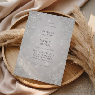 Convites Elegante esplendor de inverno do floco de neve pra