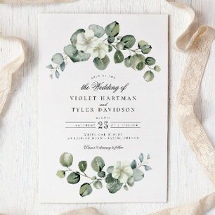 Convites Elegante Eucalyptus Deixa Arch Casamento Verde