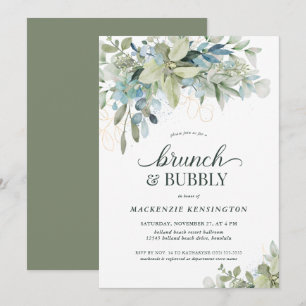 Convites Elegante Eucalyptus Greenery Brunch