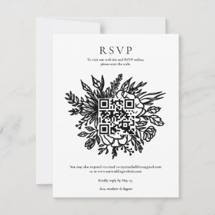 Convites Elegante Eucalyptus Greenery Casamento QR Código R