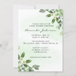 Convites Elegante Eucalyptus Greenery Chá de fraldas Sucule