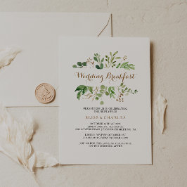 Convites Elegante Eucalyptus Leaf Greenery Casamento Breakf