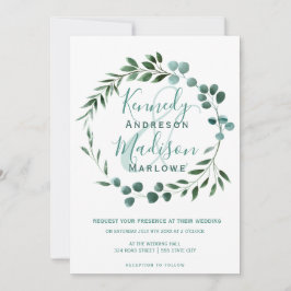 Convites Elegante Eucalyptus Wedding Ampersand