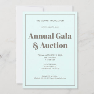Convites Elegante Evento Empresarial Minimalista Azul Água