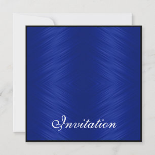 Convites Elegante Eventos Cobalt Blue Pattern Black