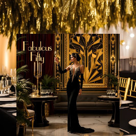 Convites Elegante Fabuloso 50º Anos 1920 Art déco Senhora