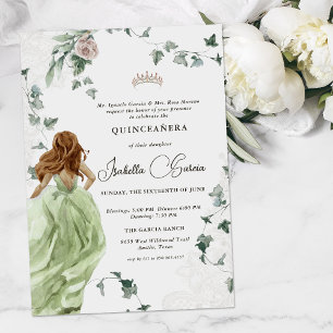 Convites Elegante Fada Princesa Conto de Fadas Quinceañer