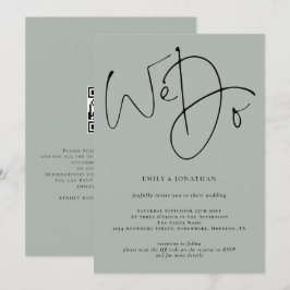 Convites Elegante Fazemos Casamento de Código QR de Sage Le