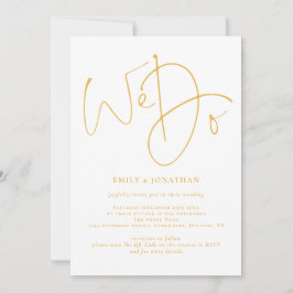Convites Elegante Fazemos Casamento de Código QR de Script