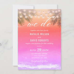 Convites Elegante Fazemos Casamento De Palma Tropical De Pr