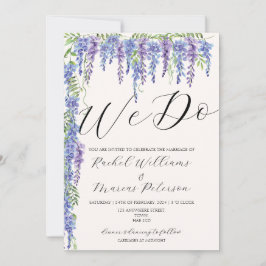 Convites Elegante Fazemos Casamento Floral De Wisteria Roxa