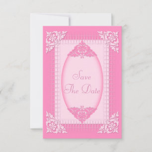Convites Elegante, feminino Save The Date de casamento cor-