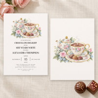 Elegante Festa de Chá de Noiva Floral com Chocolat