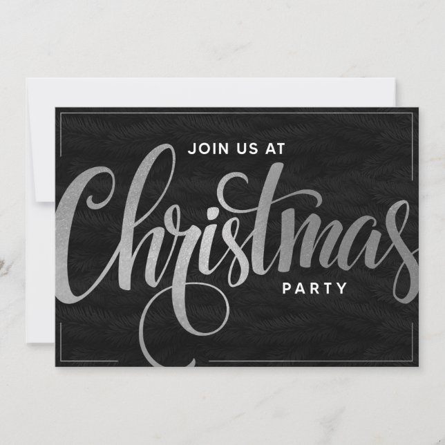 Convites Elegante Festa de Fim de Ano com Rótulo Dourado Te (Frente)