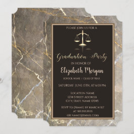 Convites Elegante Festa de formatura da Escola de Direito d