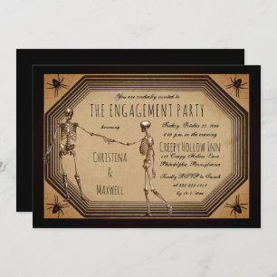 Convites Elegante Festa de noivado de esqueletos da Deco Gó