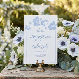 Convites Elegante Flor de Anêmona Save the Date