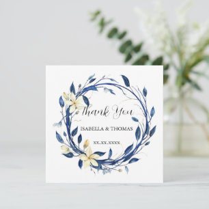 Convites Elegante Flor de Lírio azul aquarela Botânica Flor