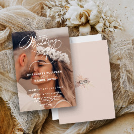 Convites Elegante Floral Boho Rosa O Casamento De Foto