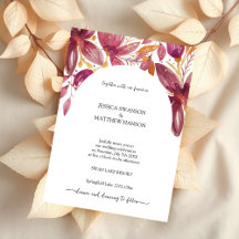 Elegante Floral Coral Roxo Dourado
