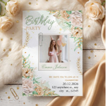 Elegante Floral de Aniversário