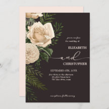 Elegante Floral Greenery e Buquês de Creme Casamen