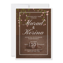 Elegante Floral Marrom Escuro
