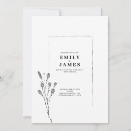 Convites Elegante Floral Minimalista