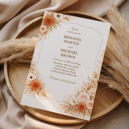 Convites Elegante Floral Neutro Aconchegante
