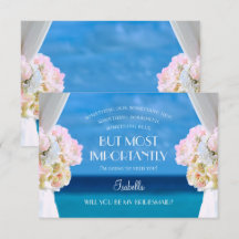 Elegante Floral Oceano Praia Dama de Honra