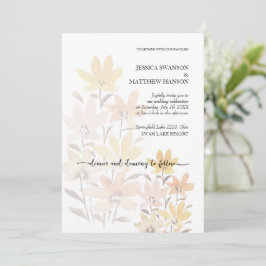 Convites Elegante Floral Romântico Boho Jardim