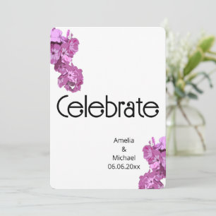 Convites Elegante Floral Rosa 