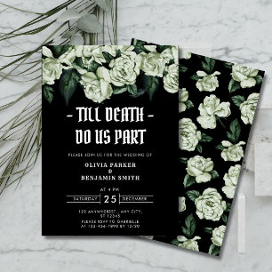 Convites Elegante Floral Till Death Nos Parte Wedding