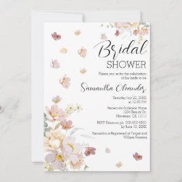 Convites Elegante Florals Chá de panela de Flores Selvagens