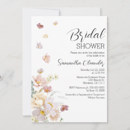 Convites Elegante Florals Chá de panela de Flores Selvagens