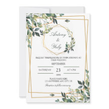 elegante Folhagem Botânica Casamento Elegante